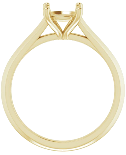 14K Yellow 7 mm Round Solitaire Engagement Ring Mounting (2)