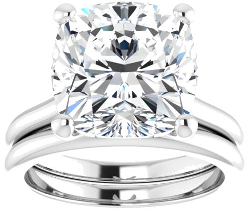 Sužadėtuvių Žiedas „Solitaire“ 950 Platinos Cushion 11mm (8)
