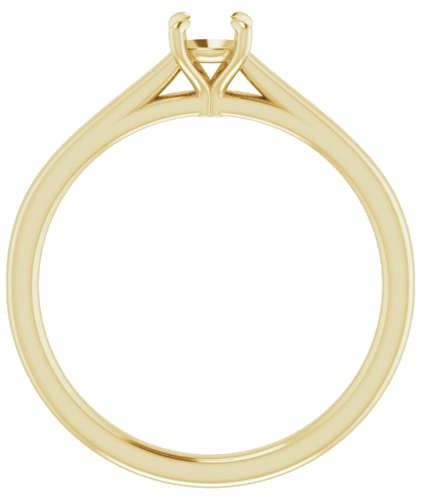 14K Yellow  4.1 mm Round Solitaire Engagement Ring Mounting (2)