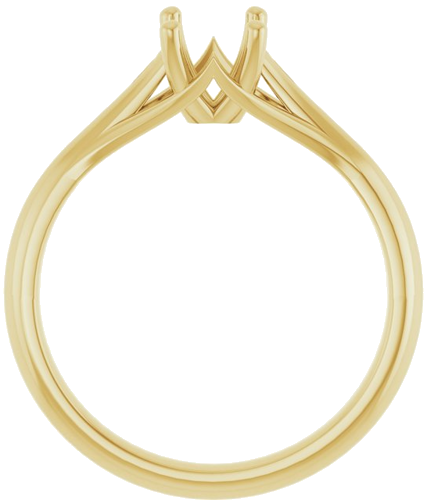 14K Yellow 7x5 mm Oval Solitaire Engagement Ring Mounting (2)