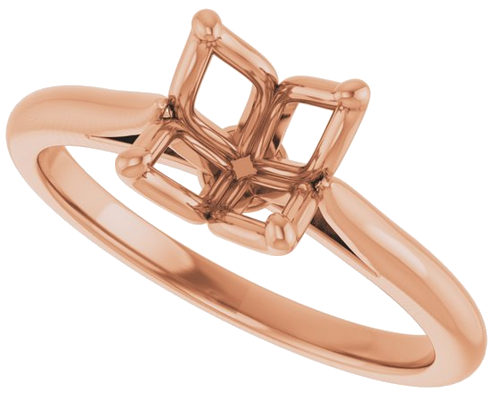 Sužadėtuvių Žiedas „Solitaire“ 14k rose gold Round 7.4mm (5)