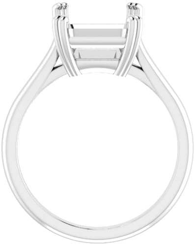 Sužadėtuvių Žiedas „Solitaire“ 950 Platinos Emerald 11mm x 9mm (2)