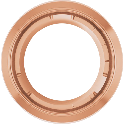 Pakabukas „Round Bezel-Set Slide“ 585 Rožinis Aukso Round 5.8mm (1)