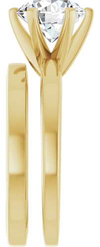 Sužadėtuvių Žiedas „Solitaire“ 585 Geltonojo Aukso Round 8mm (9)