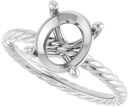 Sužadėtuvių Žiedas „Solitaire“ 585 Baltojo Aukso Oval 10mm x 8mm (5)