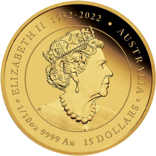 Златна монета 1/10 унция Година на дракона 2024 (Лунар III) Австралия (2)