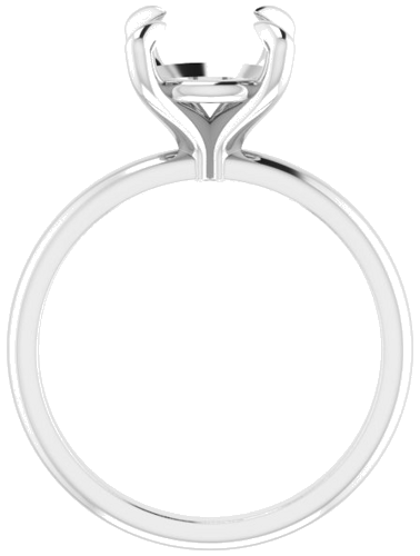 Platinum  9 mm Round Solitaire Engagement Ring Mounting (2)