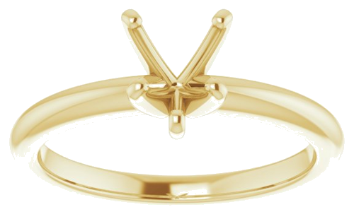 Sužadėtuvių Žiedas „Solitaire“ 585 Geltonojo Aukso Heart Shape 6mm (3)