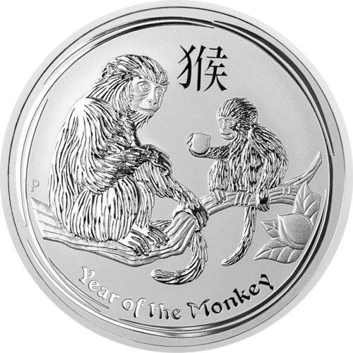 1/2 oz Pērtiķa gads 2016 (Lunar II) Austrālijas sudraba monēta (1)