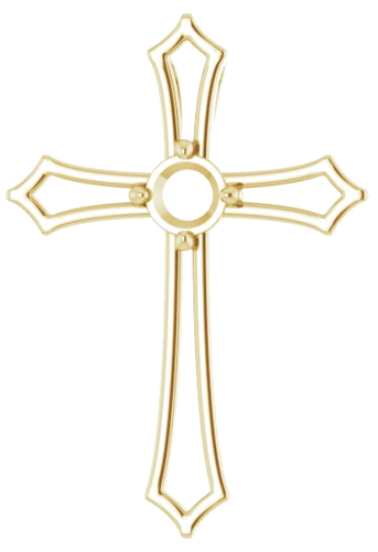 14K Yellow  4.4 mm Round Pendant Mounting (1)