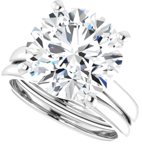 Sužadėtuvių Žiedas „Solitaire“ 950 Platinos Round 12mm (10)