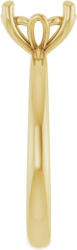 Sužadėtuvių Žiedas „Solitaire“ 585 Geltonojo Aukso Round 8mm (4)