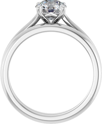 14K White 6.5 mm Round Solitaire Engagement Ring Mounting (7)