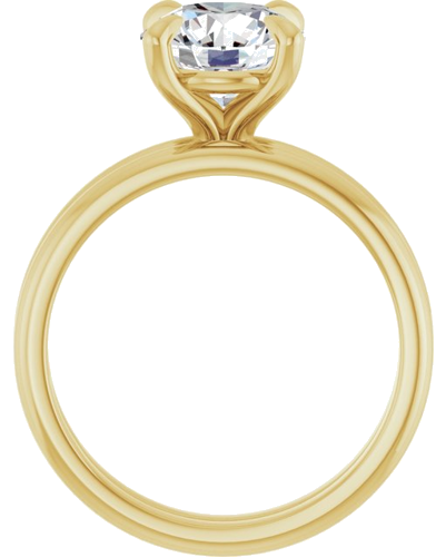 14K Yellow  8.2 mm Round Solitaire Engagement Ring Mounting (7)