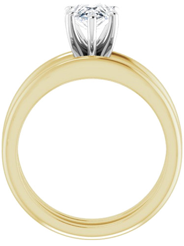 14K Yellow   White  9x6 mm Pear Solitaire Engagement Ring Mounting (7)