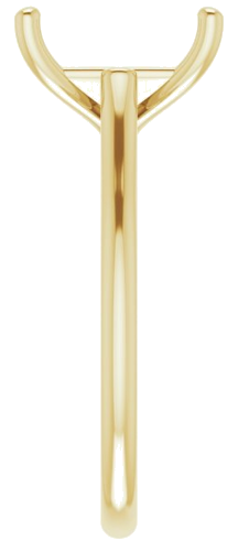 14K Yellow 10x8 mm Emerald Solitaire Engagement Ring Mounting (4)