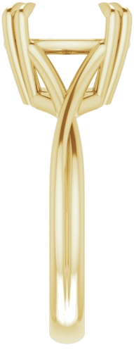 Sužadėtuvių Žiedas „Solitaire“ 585 Geltonojo Aukso Cushion 10mm (4)