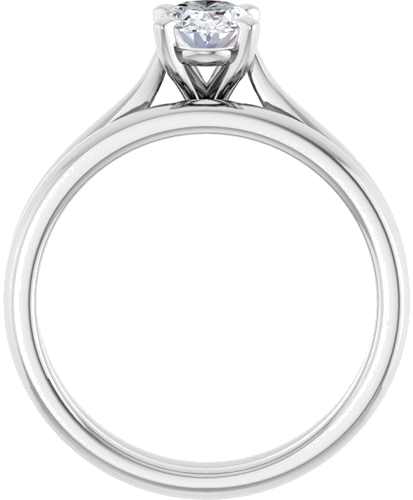 14K White 7x5 mm Oval Engagement Ring Mounting (7)