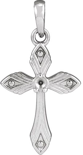 Sterling Silver Accented Cross Pendant (1)
