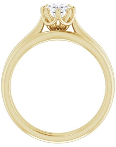 14K Yellow 7x5 mm Oval Solitaire Engagement Ring Mounting (7)