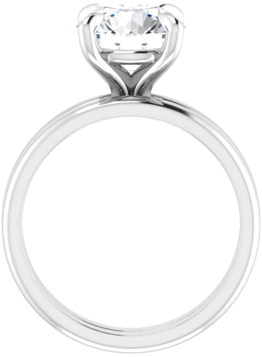 14K White  8.8 mm Round Solitaire Engagement Ring Mounting (7)