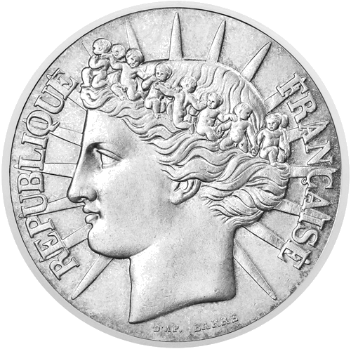 100 франка Братство 1988 Франция сребърна монета (1)