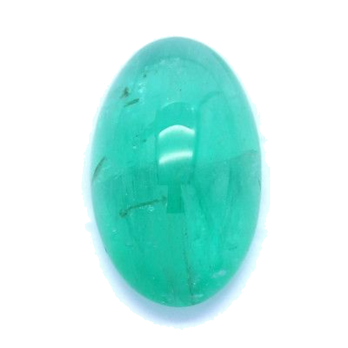 9.39 carat GREEN CABOCHON cut Oval Smaragdas (1)