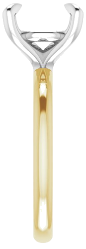 Sužadėtuvių Žiedas „Solitaire“ 585 Baltojo Ir Geltonojo Aukso Round 10mm (4)