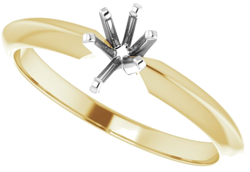 14K Yellow White 5.5x3.5 mm Pear Engagement Ring Mounting (5)
