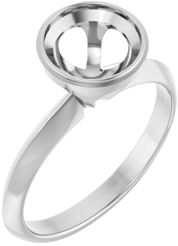 Sužadėtuvių Žiedas „Solitaire“ 585 Baltojo Aukso Round 7.4mm (1)