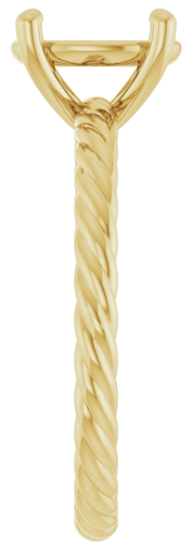 14K Yellow 9x7 mm Oval Solitaire Engagement Ring Mounting (4)