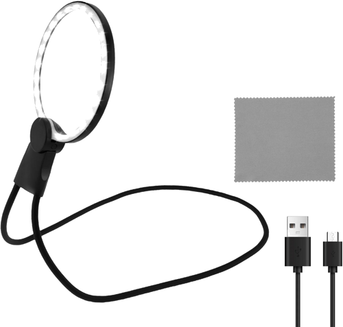 Laisvų rankų didinamasis stiklas au ištraukiamu lęšiu ir Led apšvietimu 2x (10)