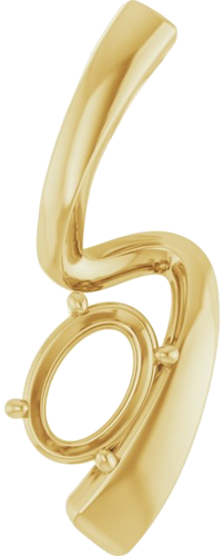14K Yellow  7x5 mm Oval Pendant Mounting (1)