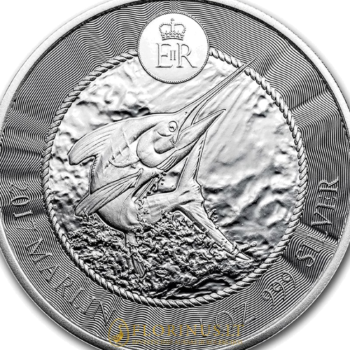 2017 Marlin, Cayman Islands, 1 oz silver coin (2)