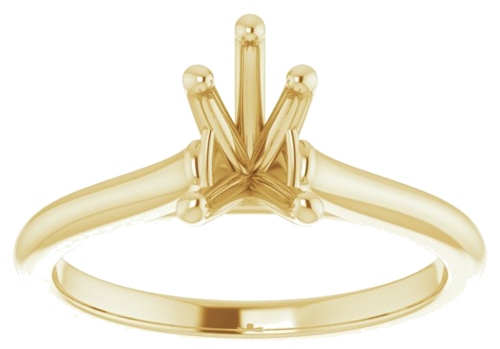14K Yellow 8x5 mm Pear Solitaire Engagement Ring Mounting (3)