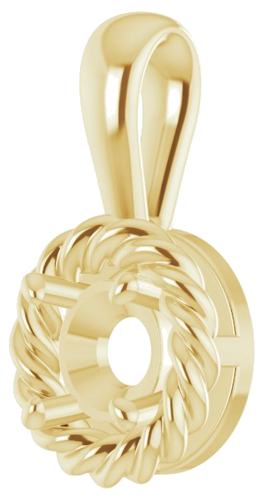 Pakabukas „Rope“ 585 Geltonojo Aukso Round 4.8mm (2)