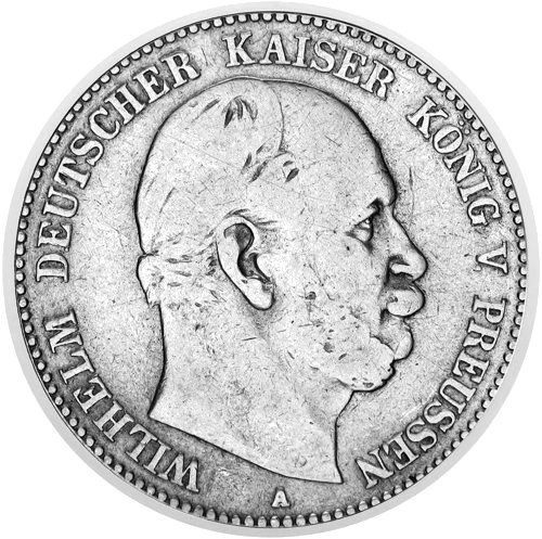 2 Marks (1876–1884) Kingdom of Prussia William I silver coin (1)