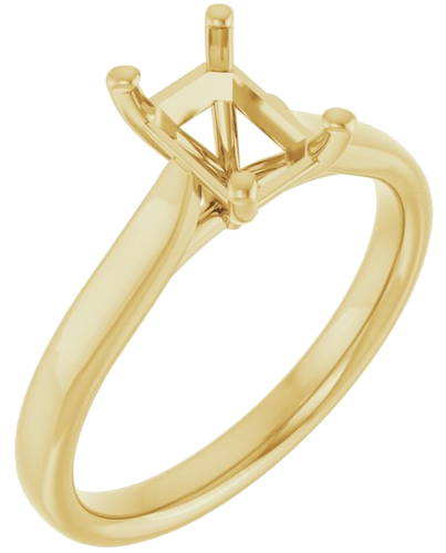 14K Yellow 7x5 mm Emerald Engagement Ring Mounting (1)