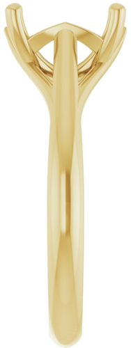 Sužadėtuvių Žiedas „Solitaire“ 585 Geltonojo Aukso Emerald 8mm x 6mm (4)