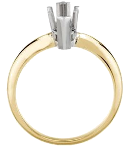 14K Yellow   White 8x4 mm Marquise 6-Prong Solitaire Engagement Ring Mounting (2)