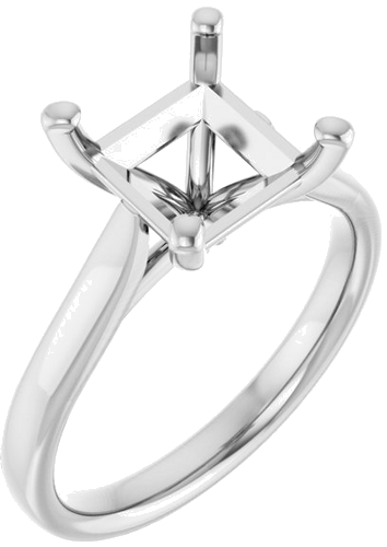 Sužadėtuvių Žiedas 950 Platinos Square 7.5mm (1)