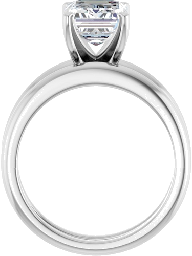 Sterling Silver  9x7 mm Emerald Solitaire Engagement Ring Mounting (7)