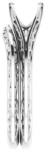 Sužadėtuvių Žiedas „Solitaire“ 585 Baltojo Aukso Square 5mm (9)