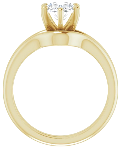 Sužadėtuvių Žiedas „Solitaire“ 585 Geltonojo Aukso Oval 8mm x 6mm (7)