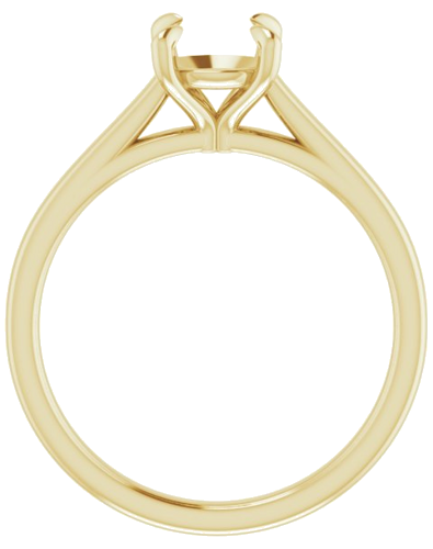 18K Yellow  6.5 mm Round Solitaire Engagement Ring Mounting (2)
