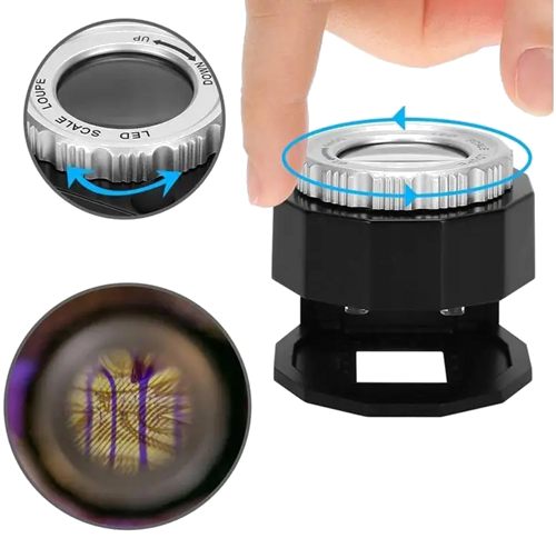 Didinamasis stiklas su LED UV apšvietimu ir perforacija 30x (8)