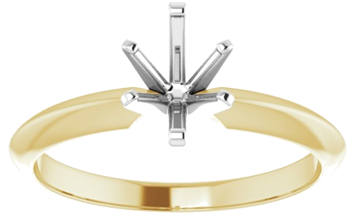 Sužadėtuvių Žiedas „Solitaire“ 585 Baltojo Ir Geltonojo Aukso Oval 7mm x 5mm (3)