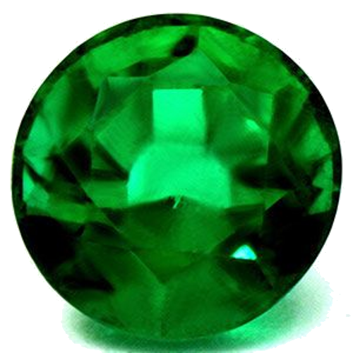 0.96 carat GREEN Round Smaragdas (1)