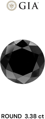 3.38 carat Fancy Black-VVS2 Excellent cut Natūralus Round Deimantas (1)