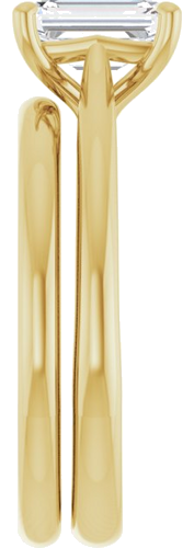 14K Yellow 7x5 mm Emerald Solitaire Engagement Ring Mounting (9)